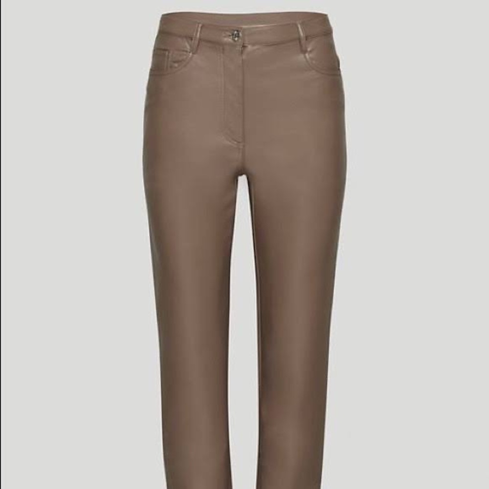 Aritzia Wilfred Melina Pants in Light Brown/Gray 00